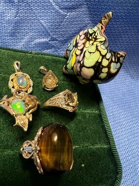 Opal and Tiger's Eye Multi-Piece Women’s Jewelry Set bundle 5 pieces freebies